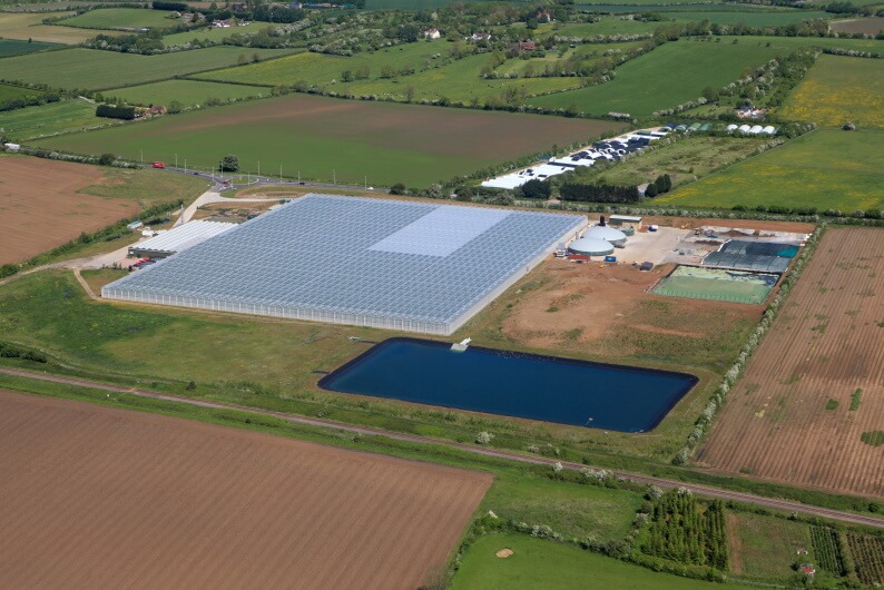 Aerial view of the R & L Holt resevoir