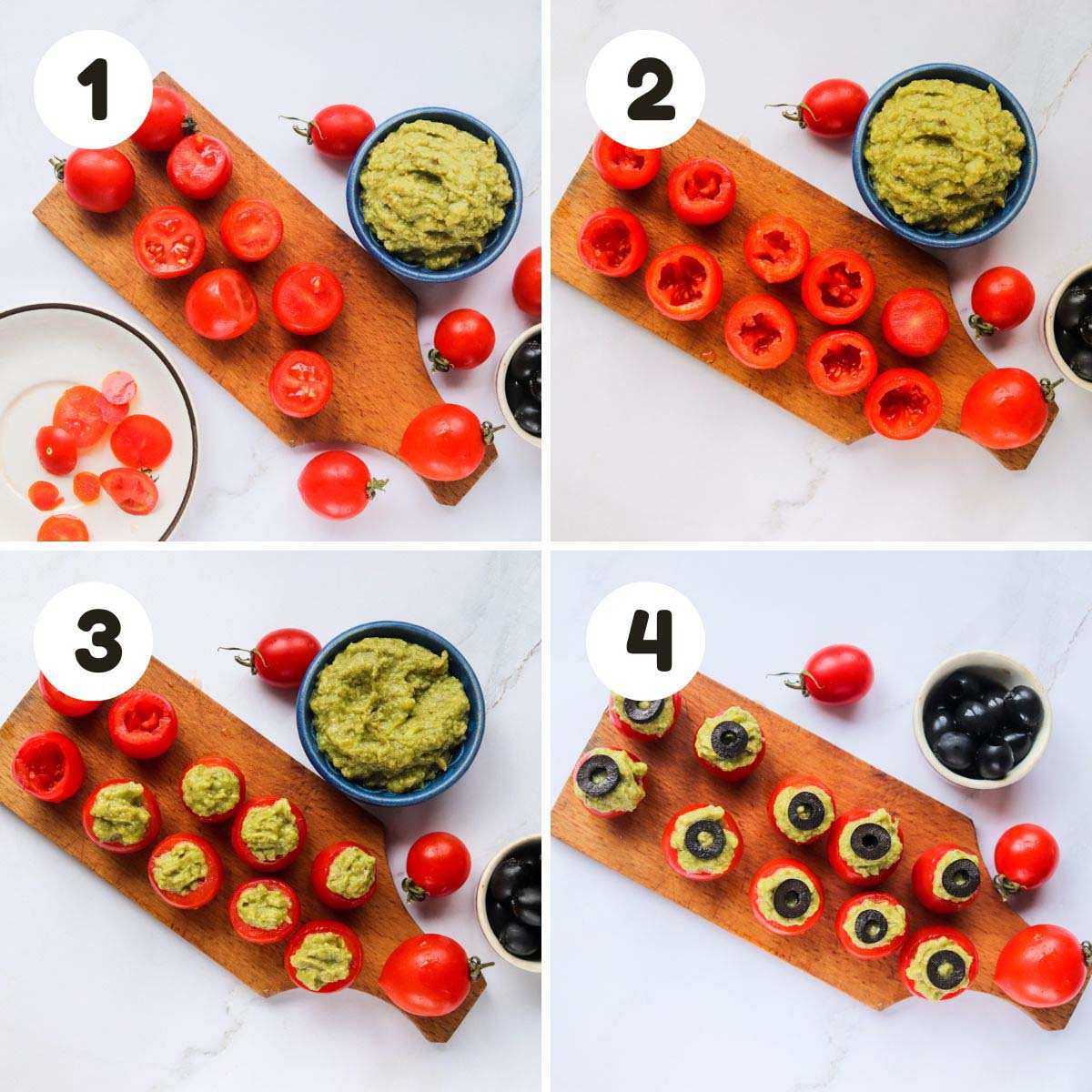 Spooky Halloween Stuffed Tomato Eyeballs